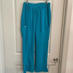 Grey’s Anatomy Olivia 6 Pocket Scrub Pants. Teal. Small. EUC